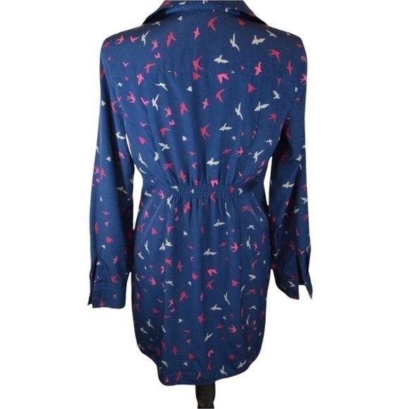 GAP Bird Print Navy Blue Maternity Legging Tunic Top Dress, Small - Picture 4 of 10